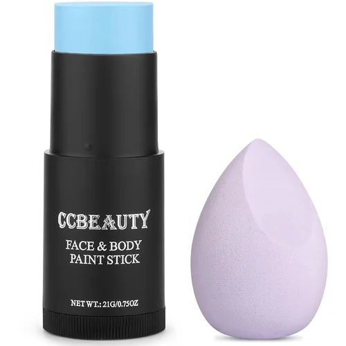 Vista 13 de CCbeauty Pintura facial negra para ojos, kit de pintura facial, maquillaje SFX no tóxico para esqueleto fantasma, disfraz de Halloween, pintura
