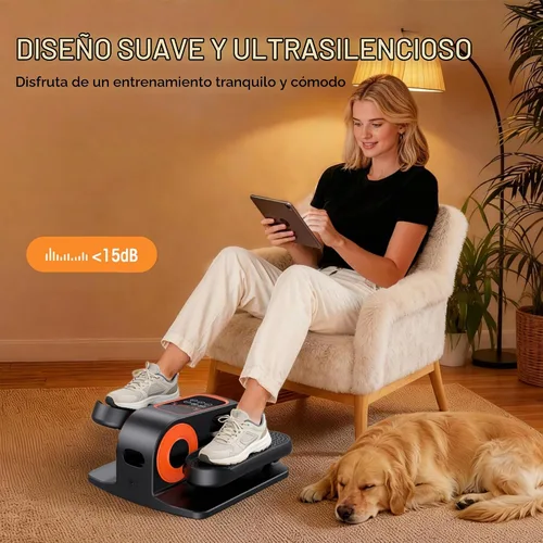 Vista 5 de Under Desk Elliptical, Elliptical Leg Exerciser for Seniors, Home Portable Elliptical with Remote Control and 12 Adjustable Speeds, Electric Seated
