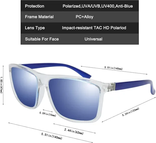 Vista 4 de NIEEPA Gafas de sol polarizadas deportivas para hombre NP1007