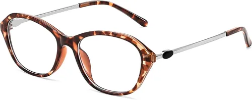 Vista 3 de FEISEDY Gafas de luz azul de moda rectangulares para mujer, marcos pequeños retro vintage, gafas de moda de los 90 cuadradas B0255