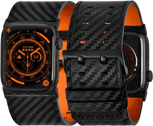 Vista 20 de Tefeca Correa Dual Series Compatible con Apple Watch Ultra 2/Ultra 49mm, Series 10 46mm, Series 9/8/7 45mm, SE2/SE/6/5/4 44mm