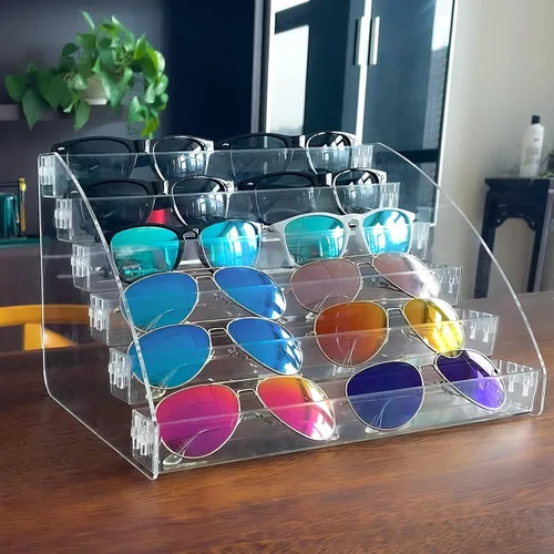 Vista 7 de MineSign Organizador de esmalte de uñas, bandeja de esmalte de uñas de acrílico transparente, vitrina de esmalte de uñas, 3 capas, soporte