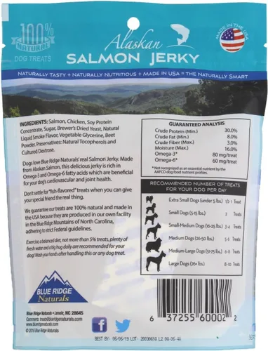 Vista 2 de Blue Ridge Naturals Golosinas de salmón al horno para perros, bolsa de 1 libra