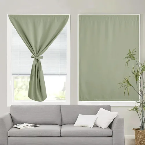 Vista 102 de RYB HOME 2 paneles 100% opacos para puerta de aula, 8 pulgadas de ancho x 36 pulgadas de largo, color beige biscotti, sin taladro, para ventana