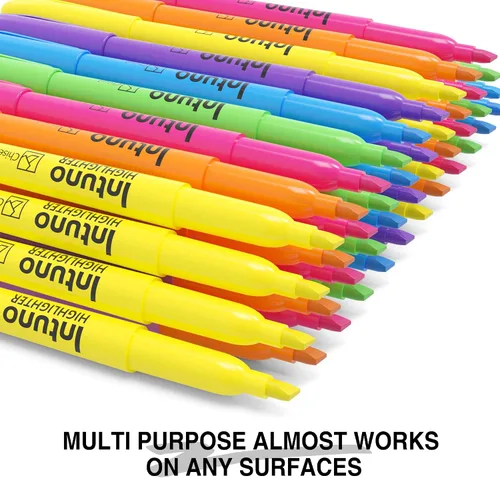 Vista 4 de Resaltadores de colores surtidos, 120 unidades, punta de cincel, adecuados para suministros de oficina, suministros escolares y artículos esenciales
