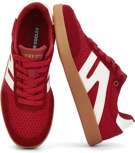 Vista 24 de LUCKY STEP Zapatillas de moda con suela de goma retro para mujer