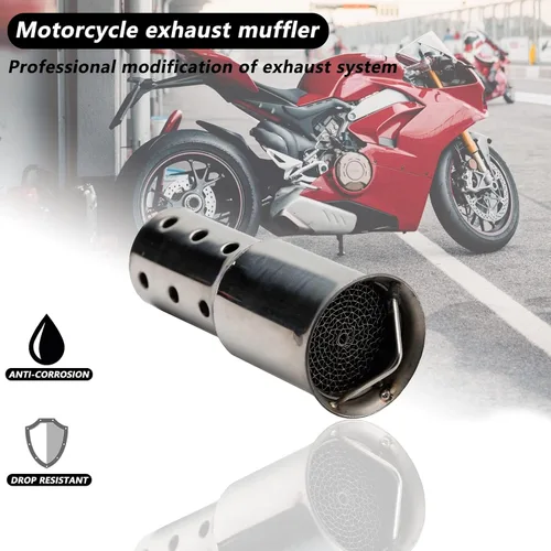 Vista 7 de LKV Silenciador DB para motocicleta de 2.01 pulgadas, silenciador universal, deflector removible, eliminador de ruido compatible con Harley, Moto