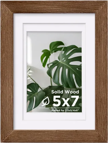 Vista 18 de Egofine - Portarretratos de 4 x 6 pulgadas, de madera maciza con plexiglás, para fotos de 3.5 x 5 con paspartú o de 4 x 6 sin paspartú, para colocar