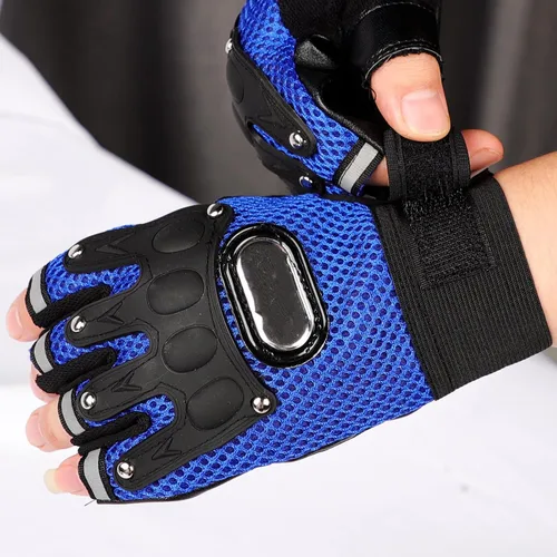 Vista 20 de IPENNY Guantes de entrenamiento unisex para hombre y mujer, guantes de ciclismo de medio dedo, transpirables, elásticos, guantes de ciclismo