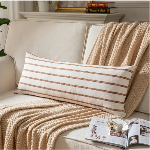 Vista 23 de Funda de Almohada Lumbar Bohemia Decorativa 14X36 Pulgadas Larga Suave Estilo Granja Decorativa Fundas de Almohada para Sofá Fundas de Almohada