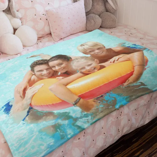 Vista 4 de CanvasChamp Manta de forro polar, personaliza mantas de forro polar, imprime tu foto en una manta, tamaño Queen - 50 x 60 pulgadas