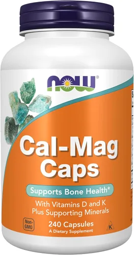 Vista 9 de NOW Suplementos, Cal-Mag con zinc, cobre, manganeso y vitamina D, 120 cápsulas