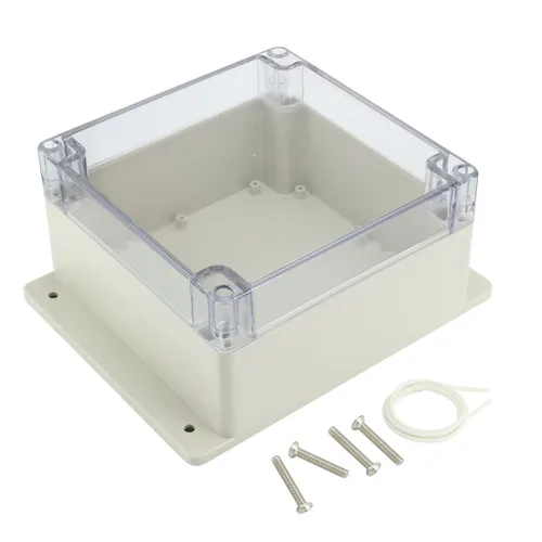 Vista 6 de Caja de conexiones de plástico ABS impermeable a prueba de polvo, recinto universal para proyectos eléctricos con cubierta transparente
