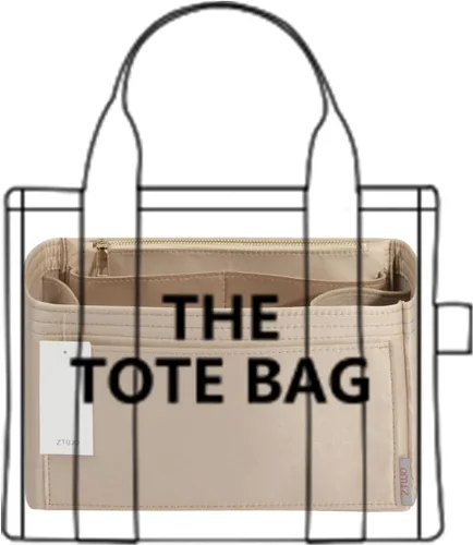 Vista 2 de ZTUJO Organizador de bolso para bolsos, organizador de bolsas de tacto sedoso con soporte para botellas, perfecto para Speedy, Neverfull, Tote