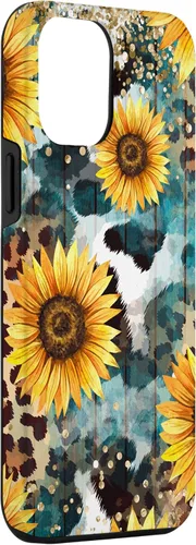 Vista 3 de Funda Boho Western de piel de vaca para iPhone 12 Pro Max