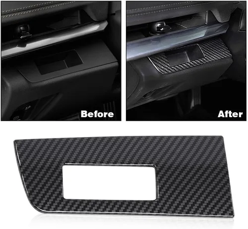 Vista 7 de CROSSDESIGN Cubierta de panel de visualización de fibra de carbono compatible con Chevrolet Corvette C8 2020-2022