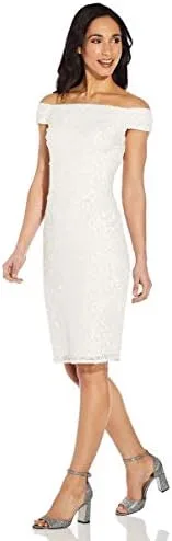 Vista 4 de Adrianna Papell Cuenta crujiente Off Shlder para mujer DRS