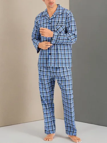 Vista 5 de Hanes Conjunto de pijama de manga larga para hombre