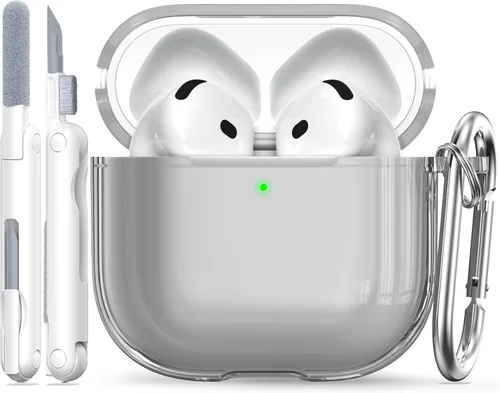 Vista 22 de RFUNGUANGO AirPods Pro Funda Transparente TPU Suave Transparente Blanco Pro 2‑A‑TP‑Blanco