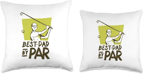 Vista 3 de Best Dad by Par - Present for Golfers - Funny Father's Day Throw Pillow