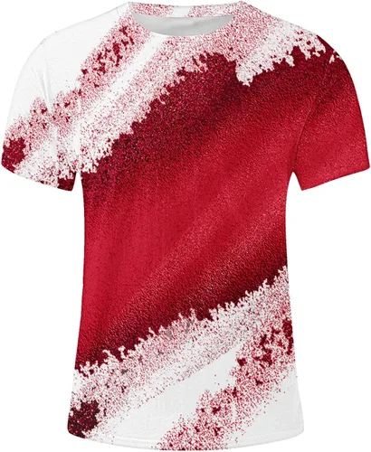 Vista 4 de Dealovy Tie Dye Camisetas para Hombre Blusas Tallas Grandes Cuello Redondo Jersey Tops Manga Corta Novedad Patrón Camiseta