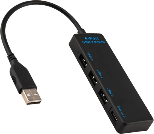 Vista 10 de Hub USB 2.0, adaptador divisor USB de 1 a 2 salidas, paquete de 2, expansor USB de 2 puertos, carga rápida y transferencia de datos de 480 Mbps