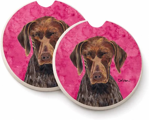 Vista 81 de Caroline's Treasures SS4767-BUCARC - Juego de 2 portavasos para automóvil, diseño de bulldog inglés, absorbentes para automóvil, portavasos