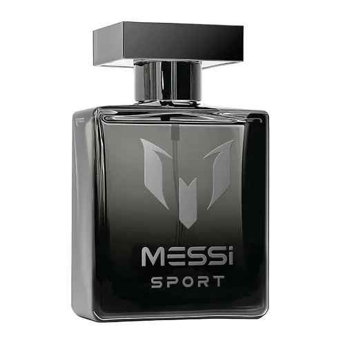 Vista 2 de Messi Sport Silver Eau de Toilette para hombre, fragancia de cuero Woody, 1.7 oz