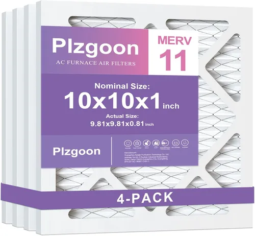 Vista 16 de Filtros de Aire 10x10x1 MERV 8 MPR 600 Paquete de 4 Filtros Plisados para Hogar HVAC AC Calefacción Filtros de Aire Acondicionado para Casa Oficina