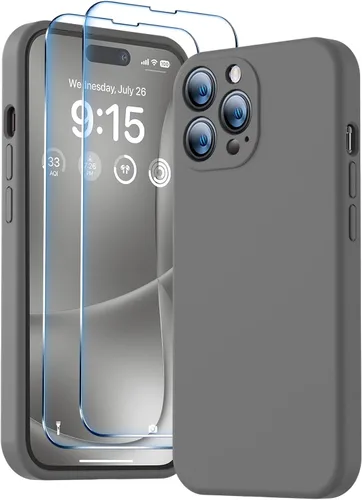 Vista 20 de BossKiss Funda compatible con iPhone 13 Pro, silicona de alta calidad mejorada [protección de cámara] [2 protectores de pantalla]