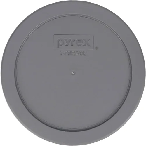 Vista 3 de Pyrex 7201-PC 4-Cup Puddle Grey Tapa de almacenamiento de alimentos - Hecho en Estados Unidos Plástico sin BPA, forma redonda, cubierta