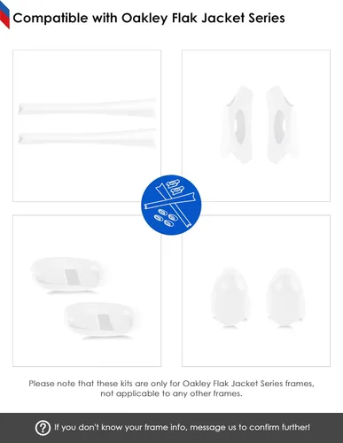 Vista 5 de BLAZERBUCK Kits de calcetines de repuesto para gafas de sol Oakley Flak Jacket XLJ