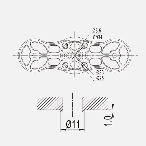 Vista 6 de FLUXER-pro32.2X10.5in - D11-4XD4X(D23-D25) Hélice plegable brillante MAD COMPONENTS CF para aviones Multirotor Quadcopter Hexrcopter RC DIY Hobby