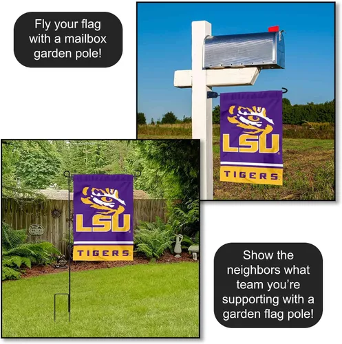 Vista 4 de College Flags & Banners Co. Bandera de jardín y pancarta de jardín LSU