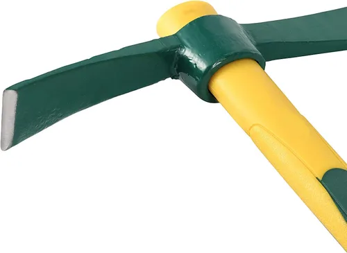 Vista 3 de ZOENHOU 2 piezas de 15 pulgadas sólido Pick Mattock, hacha forjada de jardín forjada, azada de mattock Adze con mango de goma resistente