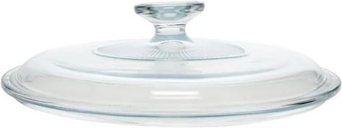 Vista 3 de CorningWare G-5C - Tapa de vidrio de repuesto redonda acanalada transparente de 1.5 cuartos de galón