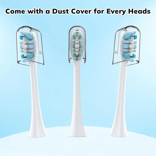 Vista 7 de Cabezales de cepillo de dientes de repuesto para cepillos de dientes Philips Sonicare con clic: paquete de 10 cabezales de cepillo eléctrico