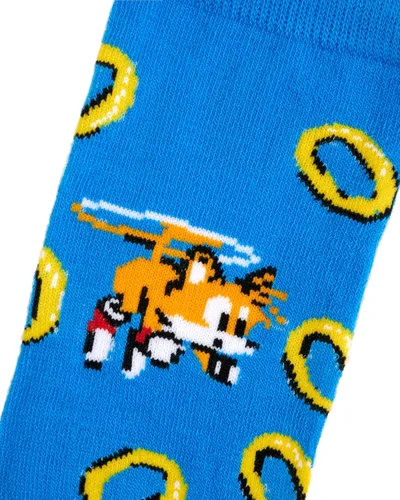 Vista 2 de Sonic The Hedgehog Mens 2 Pack Crew Socks