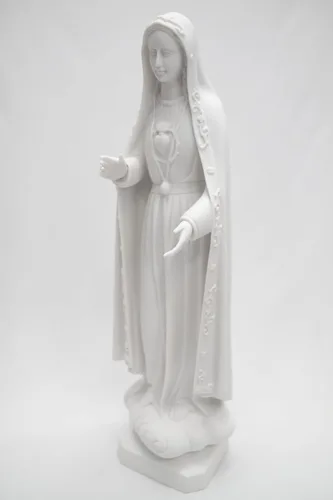 Vista 7 de Figura de escultura de estatua religiosa católica italiana de Nuestra Señora de Fátima María de 24 pulgadas, colección Vittoria hecha en Italia