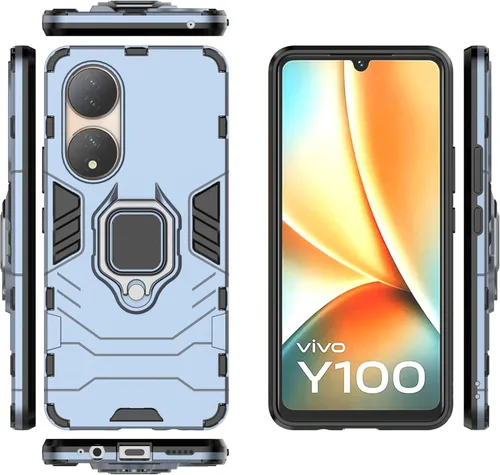 Vista 9 de Funda para Xiaomi Redmi Note 12S 4G Caso,Soporte de montaje magnético para coche Funda Shell para Xiaomi Redmi Note 12S 4G Caso Azul