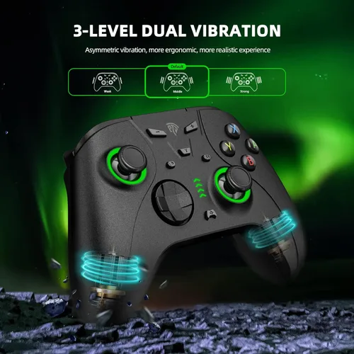 Vista 2 de EasySMX Switch Pro Controller para Nintendo SwitchSwitch LiteOLED controlador inalámbrico con botones programables doble vibración turbo luz LED
