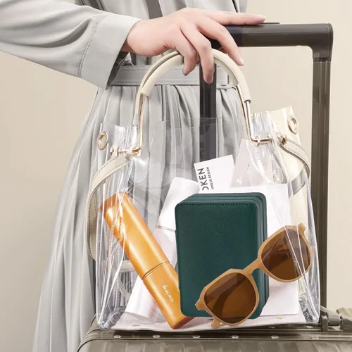 Vista 2 de BUTI4WLD Joyero pequeño, cajas de joyería para mujeres y niñas, caja organizadora de joyas, 2 capas organizador de almacenamiento de joyas de viaje
