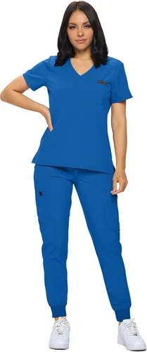 Vista 4 de Monarch Uniforms Camiseta médica para mujer con un bolsillo para mujer