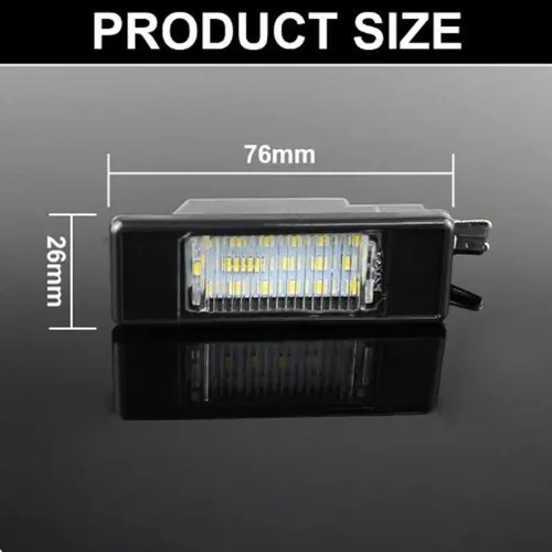 Vista 8 de BAKUGO 2 luces LED de matrícula para Nissan X-Trail T30 T31 Qashqai J10 J11 Primera P12 Pathfinder R51 Juke F15 para Benz W639 W906