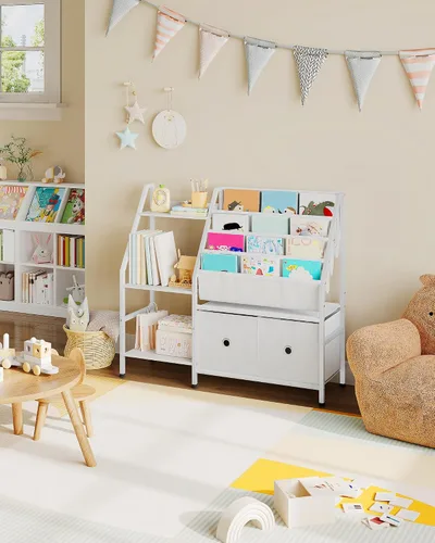 Vista 8 de CHOEZON Estantería infantil de 39.4 pulgadas, estante para libros para habitación de niños, estantería con estante de almacenamiento de juguetes