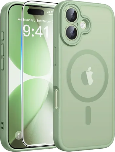 Vista 87 de FNTCASE - Funda para iPhone 16 Pro: magnética, mate, translúcida, de grado militar, protectora contra caídas, resistente, fina, duradera y a prueba