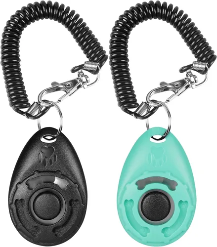 Vista 8 de Diyife Clicker de entrenamiento para perros, [4 piezas, multicolor] Clicker para perros para entrenamiento, entrenamiento de perros con correa