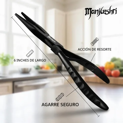 Vista 6 de Manjushri Precision - Alicates de hueso de pescado de 6 pulgadas, pinzas para quitar, desplumar y tirar de los huesos del alfiler de cocina, Pleirs