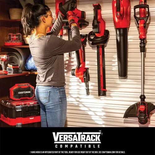 Vista 6 de CRAFTSMAN 20V MAX Soplador de hojas inalámbrico con batería y cargador, soplador eléctrico de hojas para superficies duras, potente hasta 90 MPH