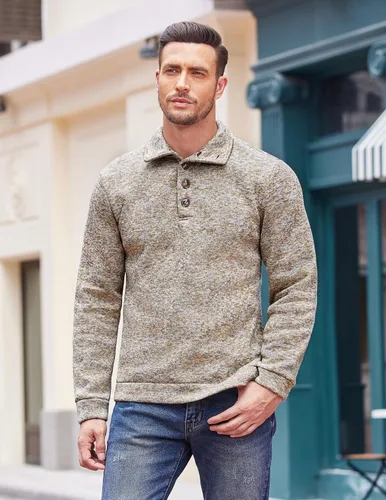 Vista 3 de COOFANDY Suéter térmico de punto casual para hombre